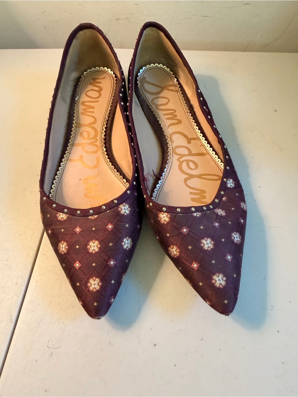 Sam Edelman Women's Plum Pointed-Toe Slip-On Flats